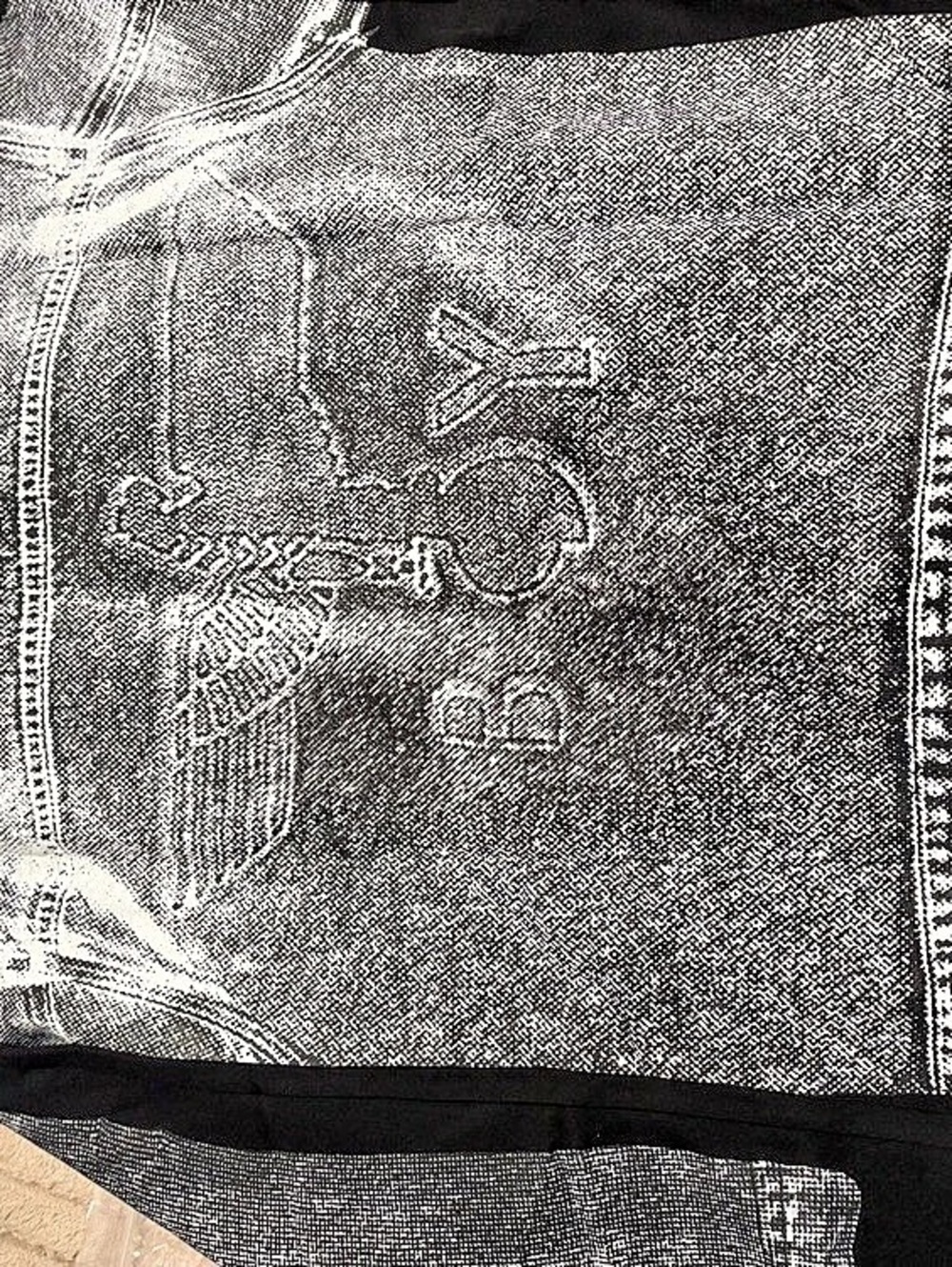 Boy London Boy Graphic Hood Graphic Zip Hoodie in Black & White Size Large NWT